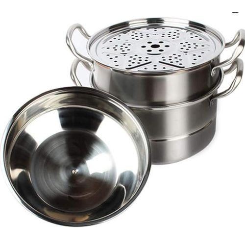 Stainless Steel Steamer Pot Chinese Thicken Multifunction Single Bottom Steamer Pans