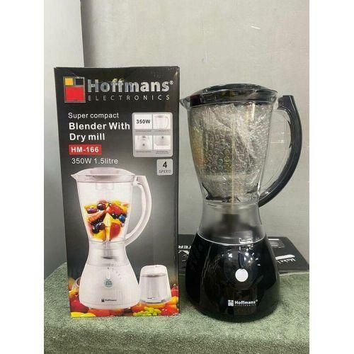 Hoffmans 1.5L Blender With Dry Mill White, Black