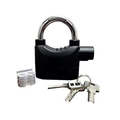 Kinbar Siren Alarm Padlock -Zinc Alloy - Black