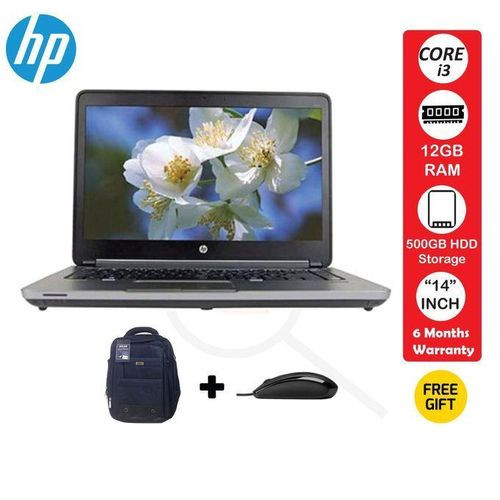 Hp Probook 640 Intel Core I3, 12GB RAM, 500GB HDD. Refurbished Grade A+ Plus Free Bag And Mouse (6MTHS WRTY)