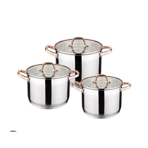 3Pcs Serving Dishes - Silver