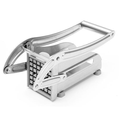 Stainless 2 Blades Potato Chipper, Chip Cutter Chopper Maker Slicer - Silver