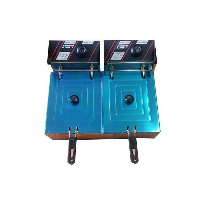 Heavy Duty Stainless Steel Electric Double Deep Frying Machine Designs Vary- 12litres