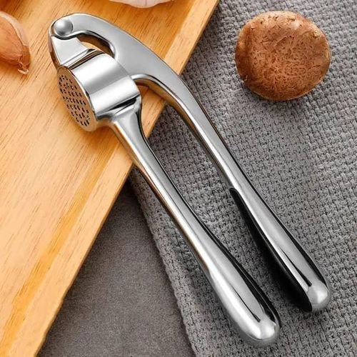 Stainless Steel Garlic Presser - Silver