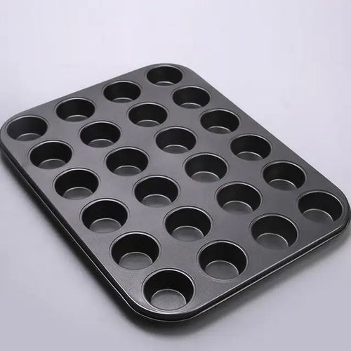 24 Cup Mini Muffin Cake Non-stick Tray - Black