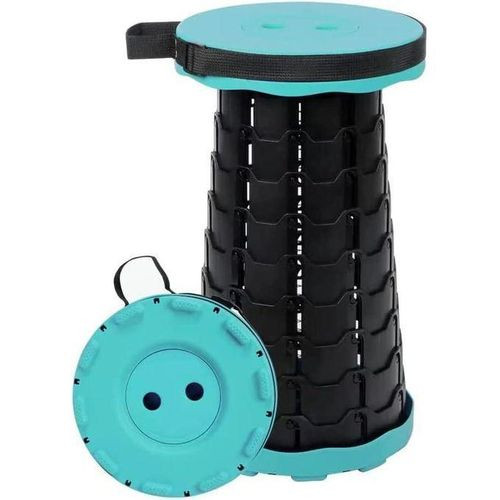 Foldable Adjustable Stool - Blue / Black