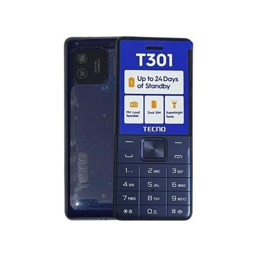 Tecno T301 Dual Sim, FM Loud Speaker, 1150mAh Battery- Blur