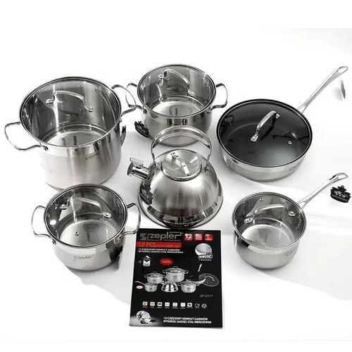 Zepter 6 Piece Stainless Steel Cook Ware Set-Silver