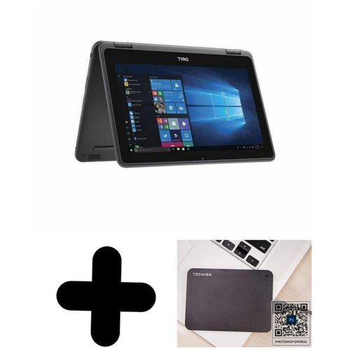 RENEWED Refurbished X360 TOUCH SCREEN,4GB RAM, 256GB SSD + 500GB External Hard disk 11.6" - Black-