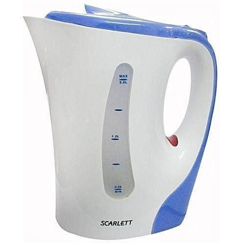 Scarlett Original Plastic Cordless Electric Kettle Percolator - White