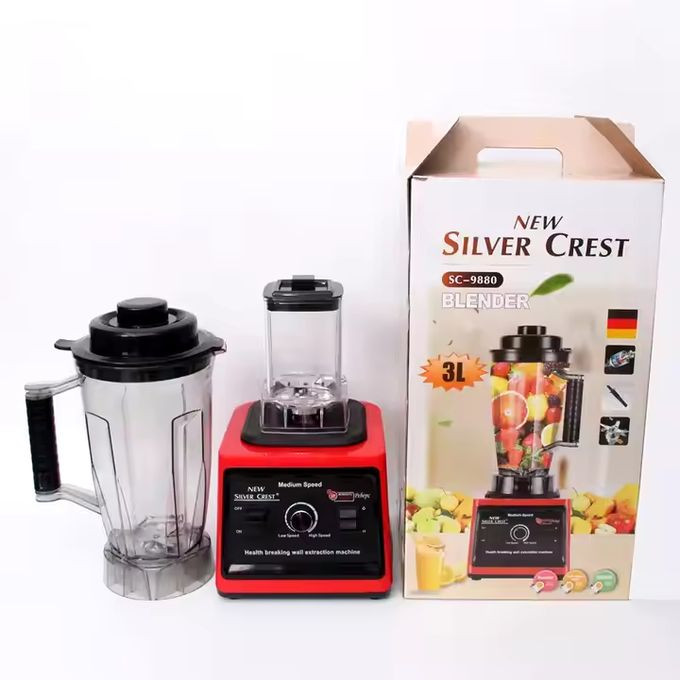 SilverCrest Commercial Electric Blender For Heavy Duty Works & Business - Red,Black