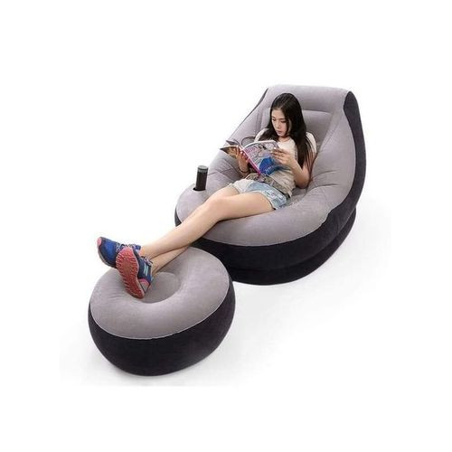 Intex Inflatable Flocking Air Chair With FootrestBlow Up Couch,Inflatable Chair,Inflatable Couch