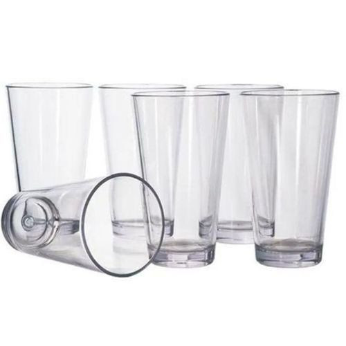 6 Pieces Glasses For Drinking Juice And Beer - Transparent