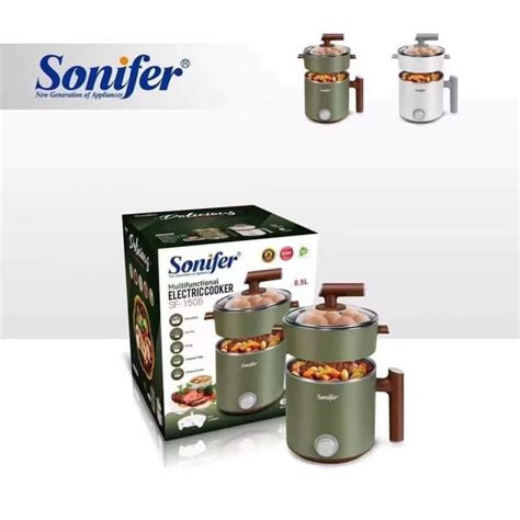 Sonifer Double Multifunctional Electric Cooker With Lid & Handle -Multicolor