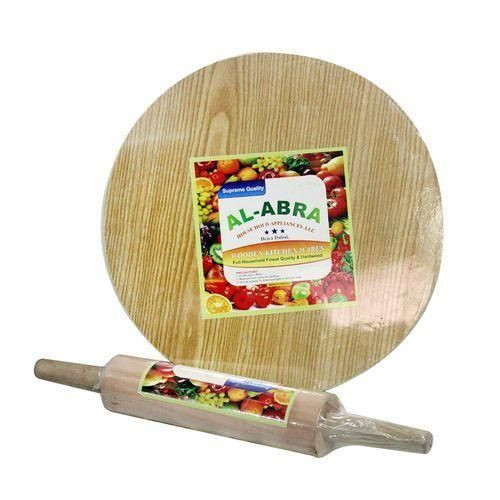 Hardwood Chapatti Board With Rolling Pin - Brown