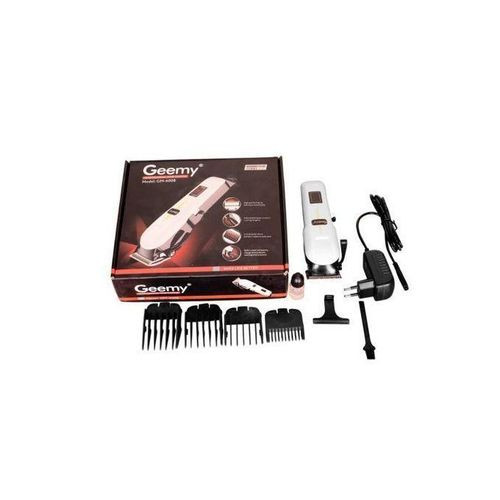 Geemy Rechargeable Cordless Shaving Machine With Battery Indicator-GM-6018 - White