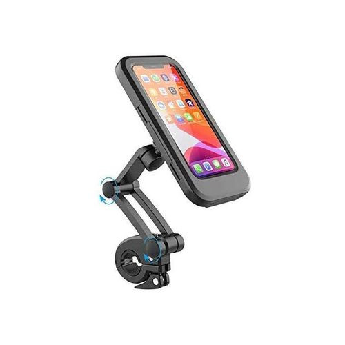 Magnetic Waterproof Mobile Phone Case Holder Bike Motorcycle Handlebar Mount Bag,Navigation Stand -Black.