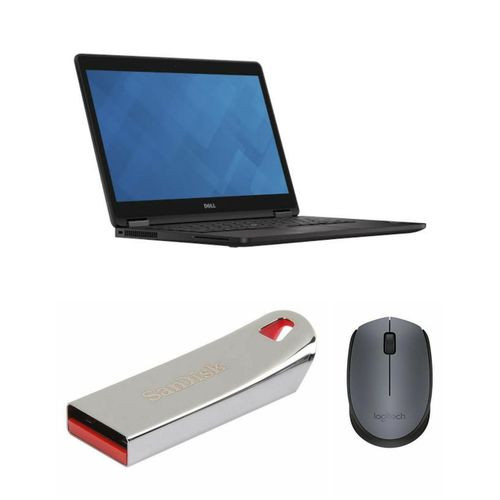 RENEWED Refurbished latitude 7470 core i7 8GB Ram 256ssd Plus 32GB Flash disk ,Mouse and microsoft office -Black.