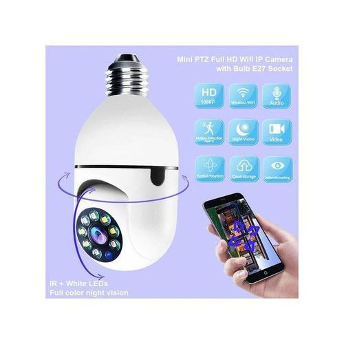Panoramic Generic Wireless IP Wifi Security CCTV Bulb Camera 1080P E27PTZ Motion Auto Tracking Cam