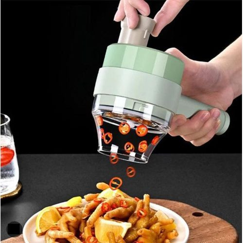 Electric Vegetable Cutter, Garlic, Pepper, Onion Chopper, -Green