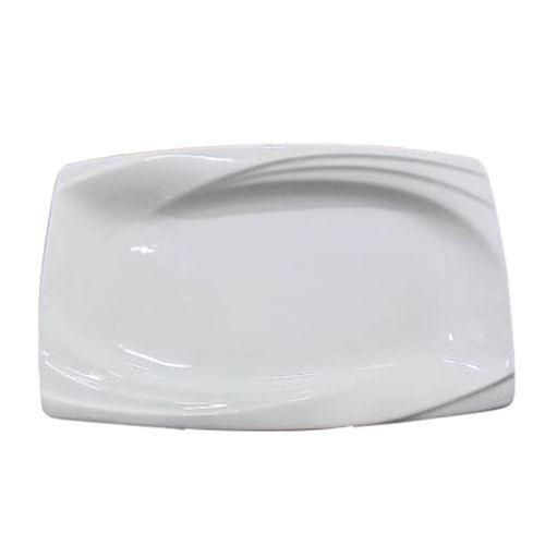 1 PC Beautiful Quality Rectangular Ceramic Plate-White