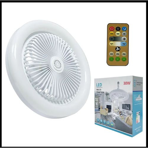 Remote Control Fan Light 360 LED Silent Ceiling Fan Light E27 Spiral Moving Head Ceiling Fan Ligh