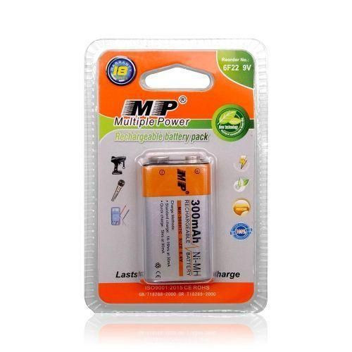 Mp Rechargeable Battery 9V 300mAh Ni- MH.