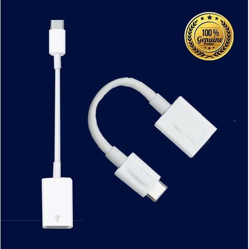USB-C To USB Short Cable, - White,
