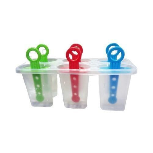 4 Pieces Ice Cube Molds For Making Kids Ice Popsicles - Multicolour