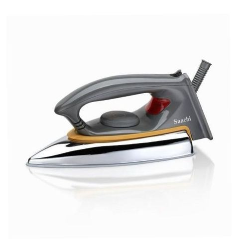 Saachi Heavy Duty Dry Iron For Removing All Wrinkles From Fabrics-Silver