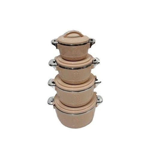 4Pcs Self Food Warmer Casseroles, Serving Dishes - Brown