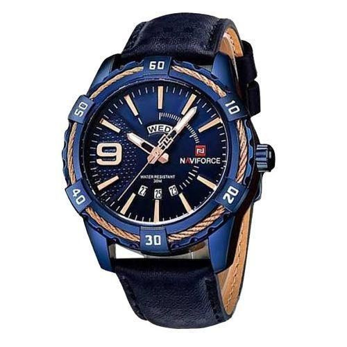 Genetic Naviforce Faux Leather Analog Wrist Watch For Men