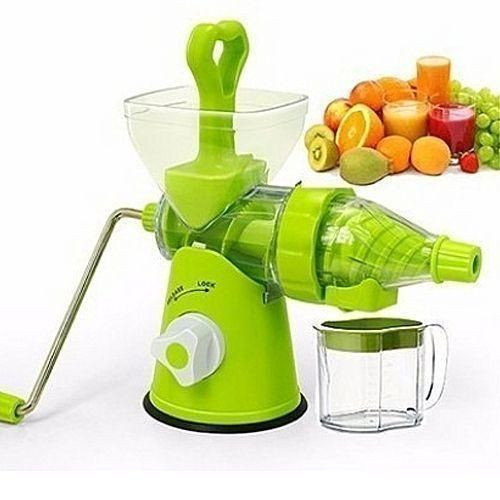 Multi Functional Portable Plastic Fruit & Vegetables Manual Juicer - Green