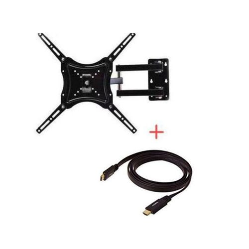 Rotating TV Mount 14 To 55 Inch Plus Free HDMI Cable - Black