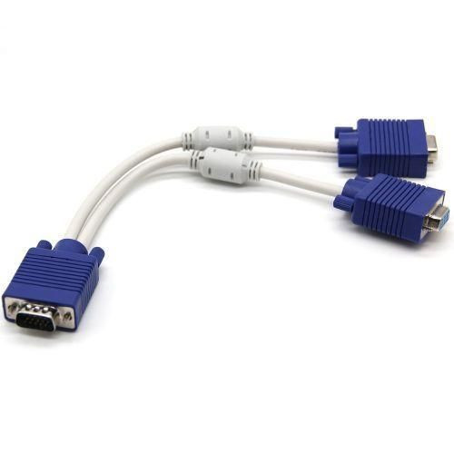VGA 2 Way Splitter Adapter - Blue