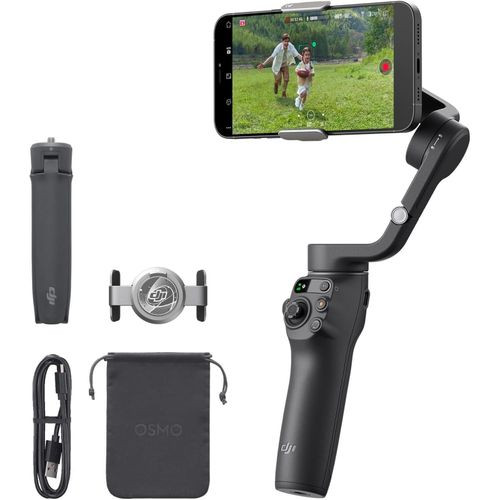 DJI Osmo Mobile 6, 3-Axis Phone Gimbal, Object Tracking, Built-in Extension Rod, Portable and Foldable, Gimbal Stabilizer for iPhone, Andriod, YouTube TikTok Video