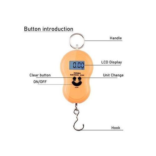 50 Kgs Portable Weighing Scale With Clear Digital Screen - Multicolor