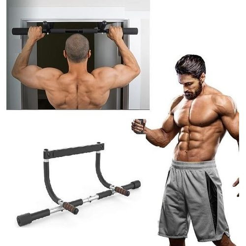 Total Body Workout Bar, Door Or Floor Mounted Exerciser, - Black,