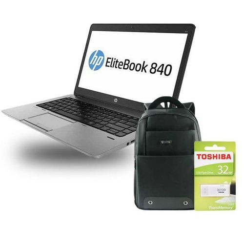Hp Refurbished Elitebook 840 G2 -4GB RAM And 500GB HARD DISK With Free Bag & 32GB Flash Drive