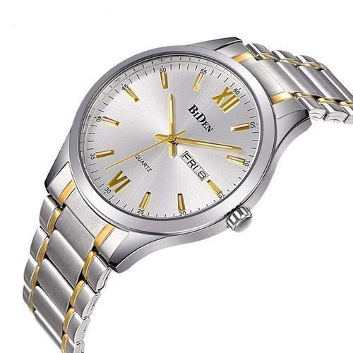 Biden Unisex Stainless Steel Analog Watch - Silver