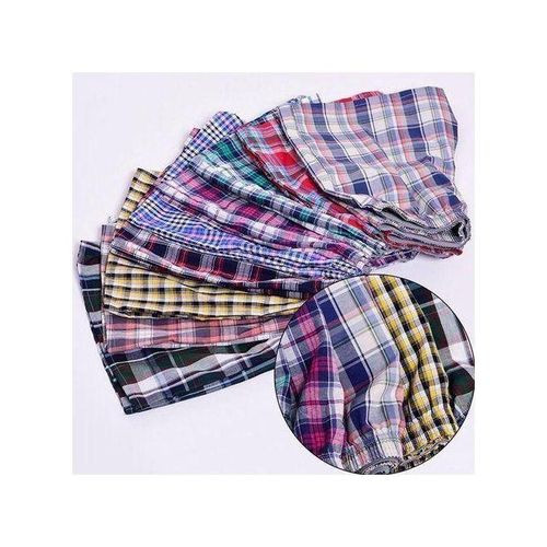 Boxer 6 Pack Of Men Checkered Cotton Boxers-Multi-color