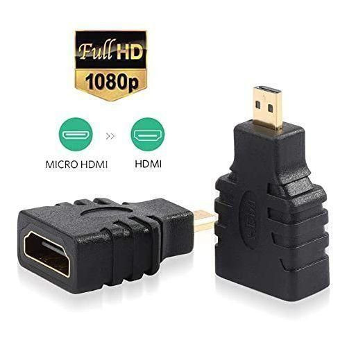 Micro HDMI to HDMI Adapter Connector HD 1080P Black..