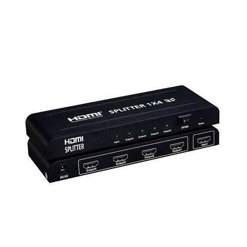 Ultra HD 4K 4 Port HDMI Splitter Black.