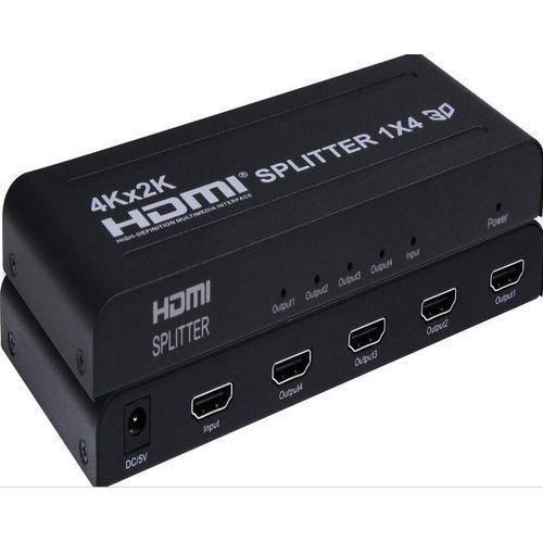 4 Way HDMI Splitter - Black.