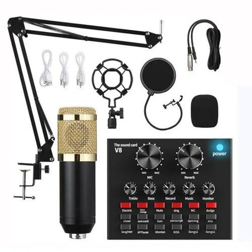 Audio Condenser Mic BM800+V8 Sound Card Set..