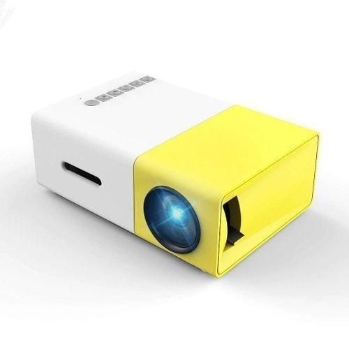 Mini Portable Smartphone Pocket Projector HDMI-Compatible AV USB HD 1080p Video Media Player For Home Theater PC Laptop, Yellow..