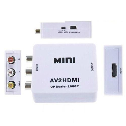 AV to HDMI Video Converter Adapter Full HD 720/1080p UP Scaler AV2HDMI for HDTV