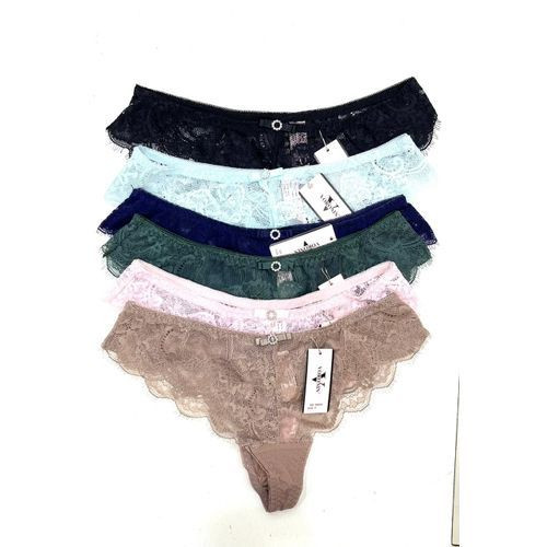 Ladies Lace Knickers - 6Pcs Assorted Colors