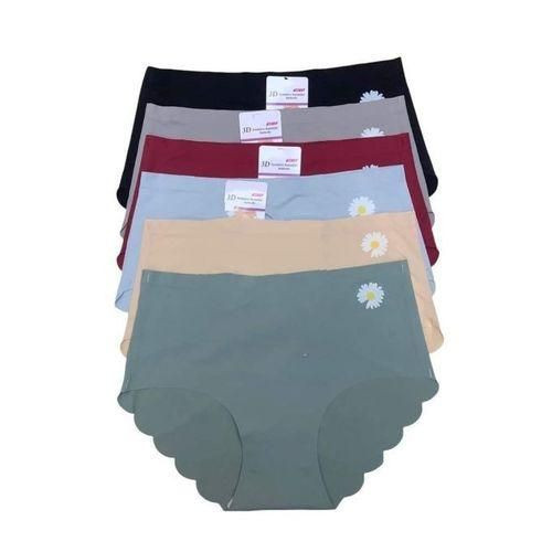 Seamless Ladies Panties - Assorted Color , 6 PCS
