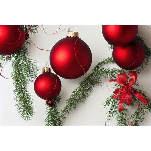 12 Large Christmas Balls Ornaments- Red